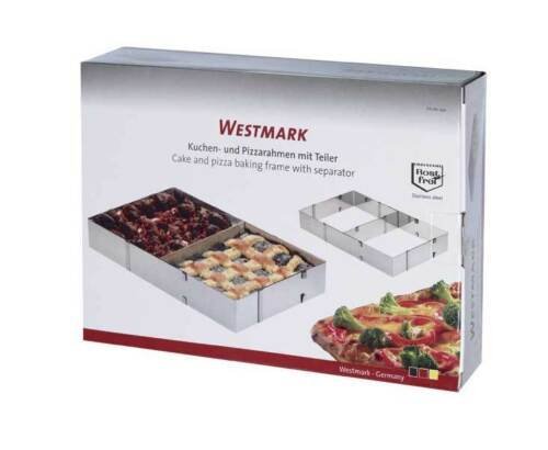 Westmark Kuchenrahmen Pizzarahmen mit Teiler Edelstahl 3132