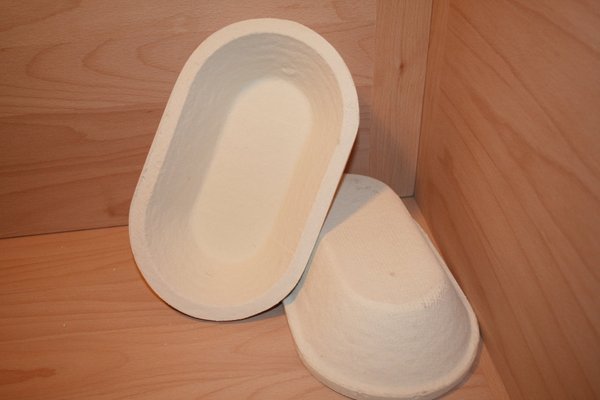 Gärkorb oval aus Holzschliff Muster : neutral für 1 kg Teiggewicht