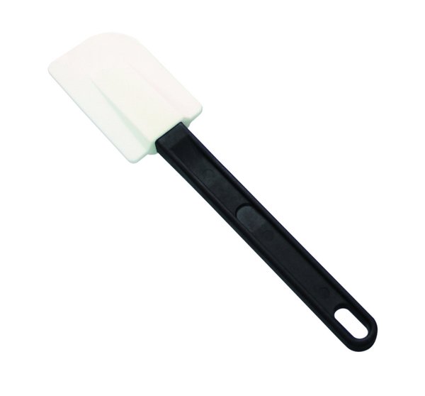 Stielschaber Teigschaber Spachtel mit Kunststoffstiel - Silikonlippe weiß versch. Größen