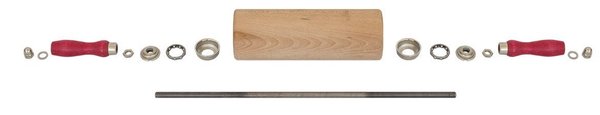 Teigroller Rollholz Wellholz mit Edelstahlkugellager Buche Walzenlängen 25,30,35 und 40 cm Isenberg
